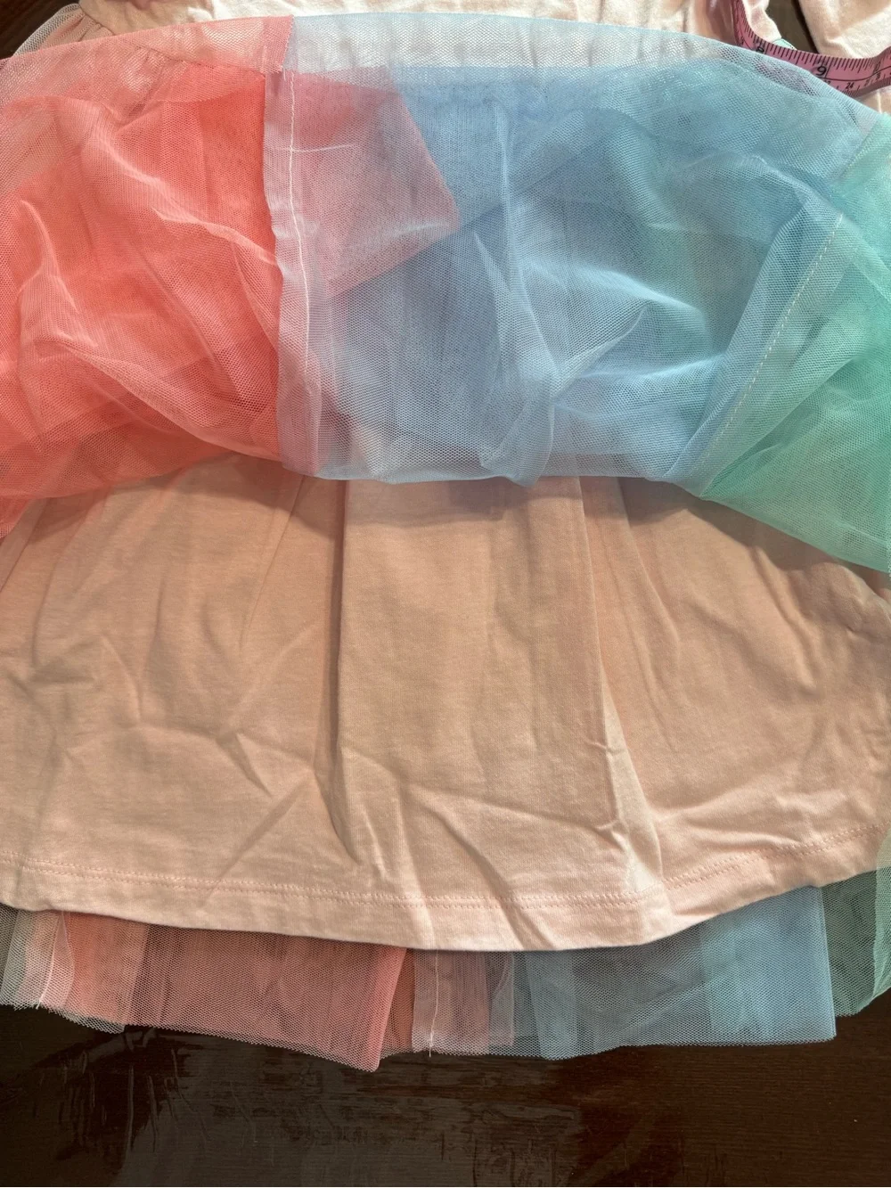Carter's NWT Pink Long-Sleeve 'Birthday Girl' Rainbow Tulle Dress Sz 10/10A